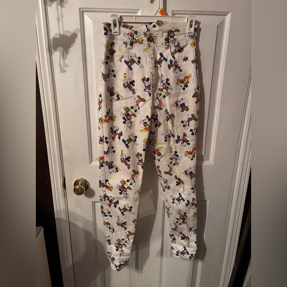 TRULY Mickey Mouse Patterned Vintage Jeans